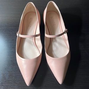 Schutz SUNNY pointed toe leather flats